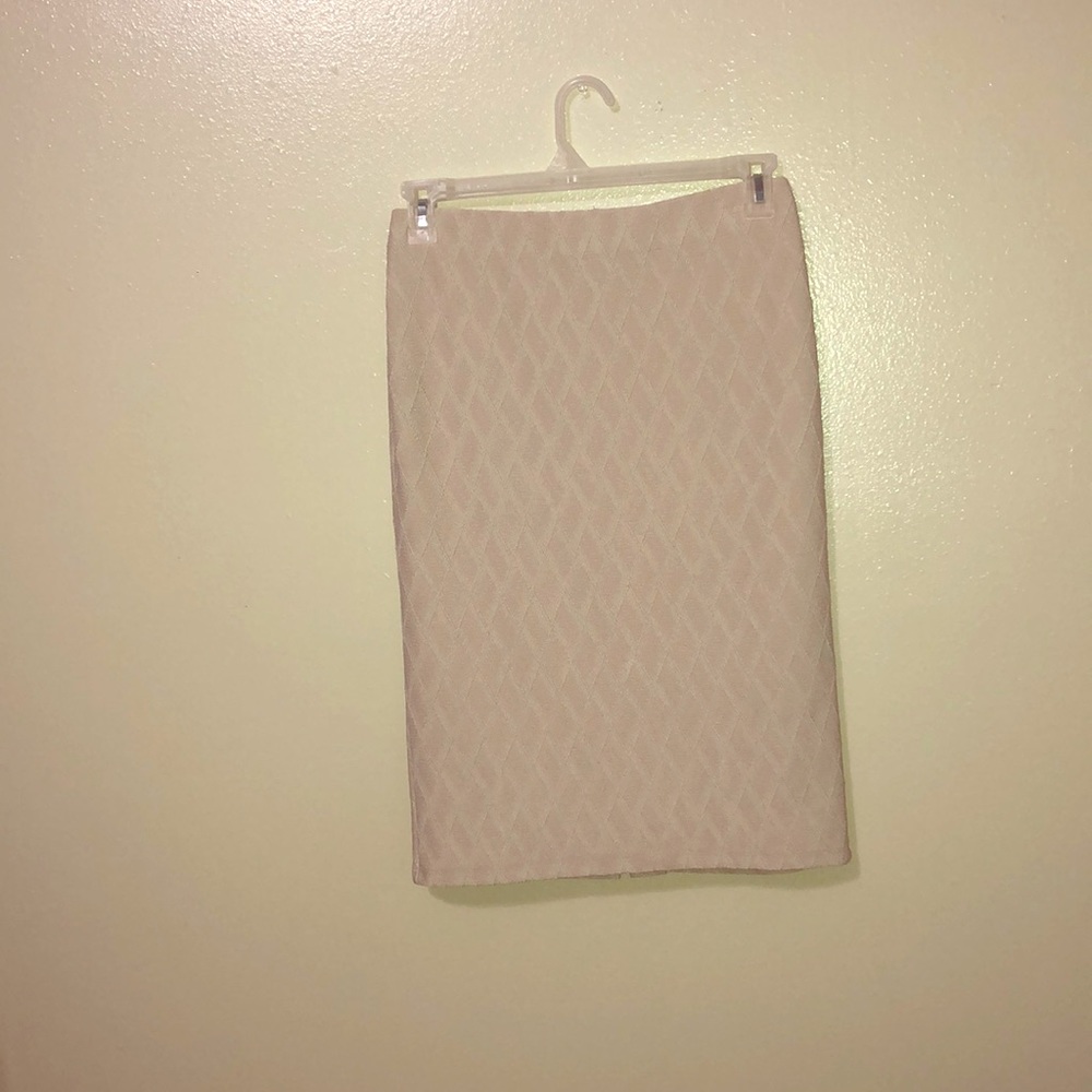 Cream/beige pencil skirt